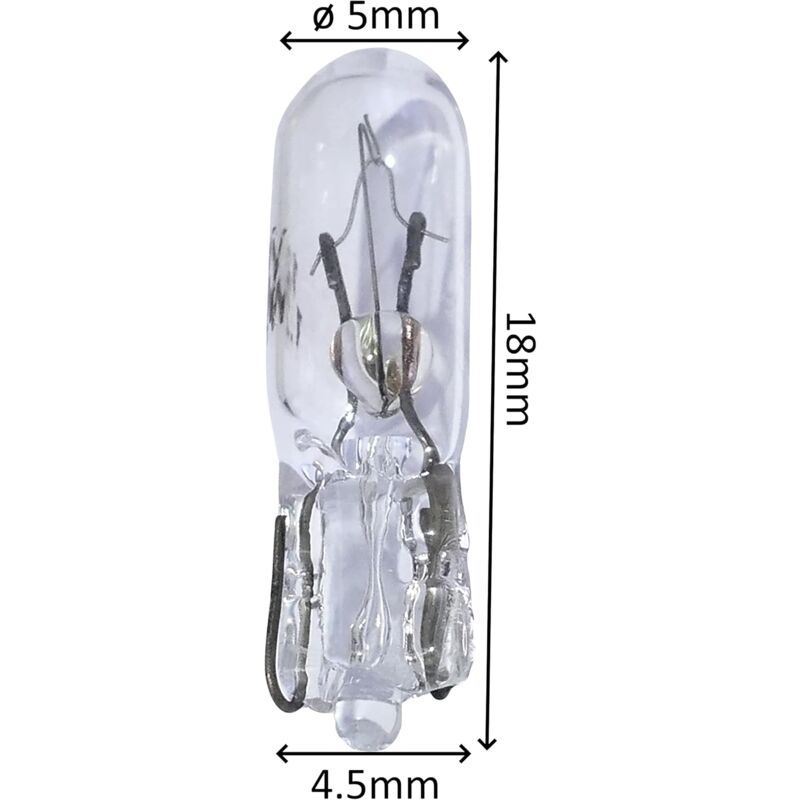 10 pcs T5 12V 1.2W dashboard bulbs — view 3
