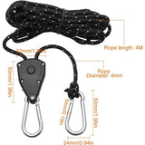 2 pcs 4m adjustable ratchet rope pulley — view 3