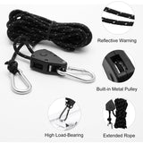 2 pcs 4m adjustable ratchet rope pulley — view 4