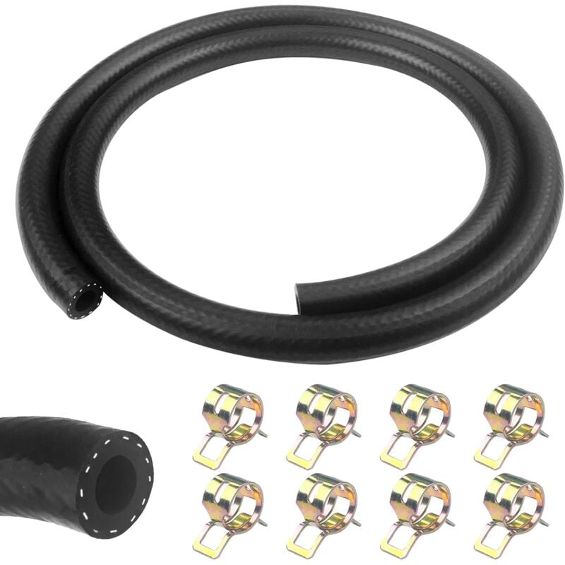1 metre diesel fuel hose with clamps — view 6