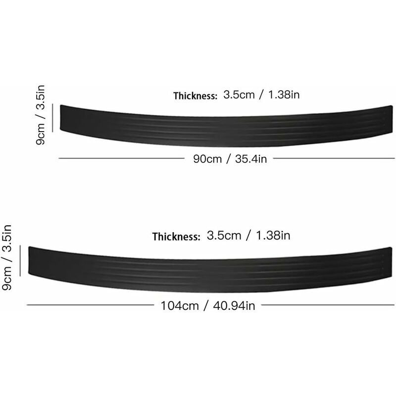 Universal rubber rear bumper protector guard — view 3