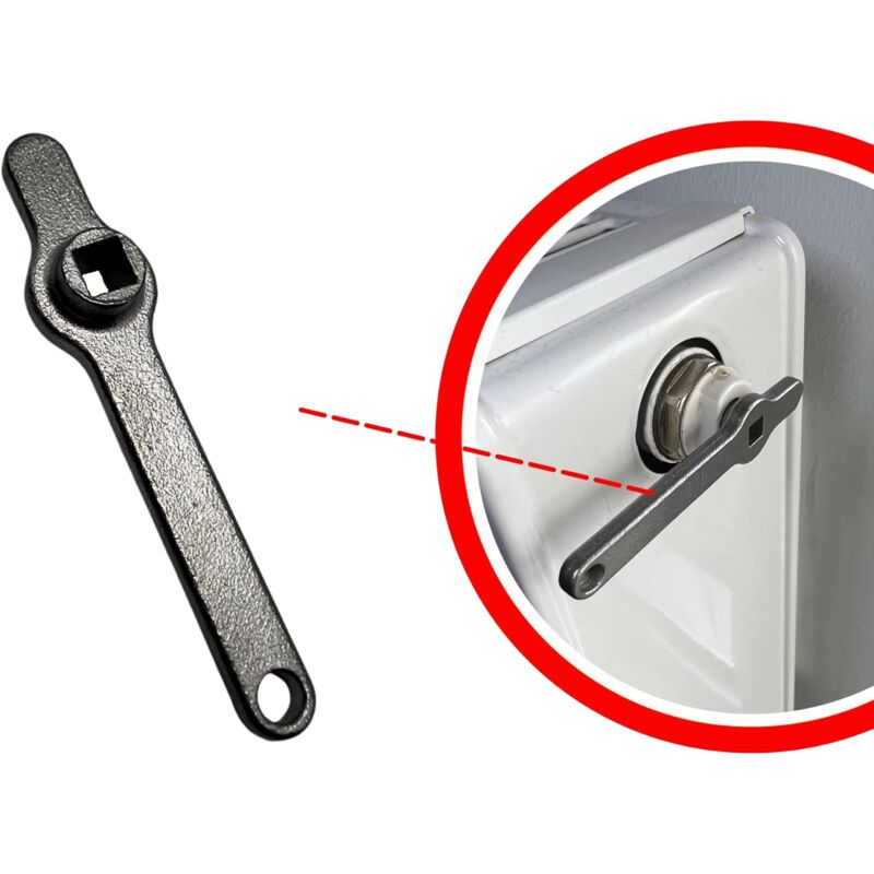 Stainless steel radiator bleeder key — view 3