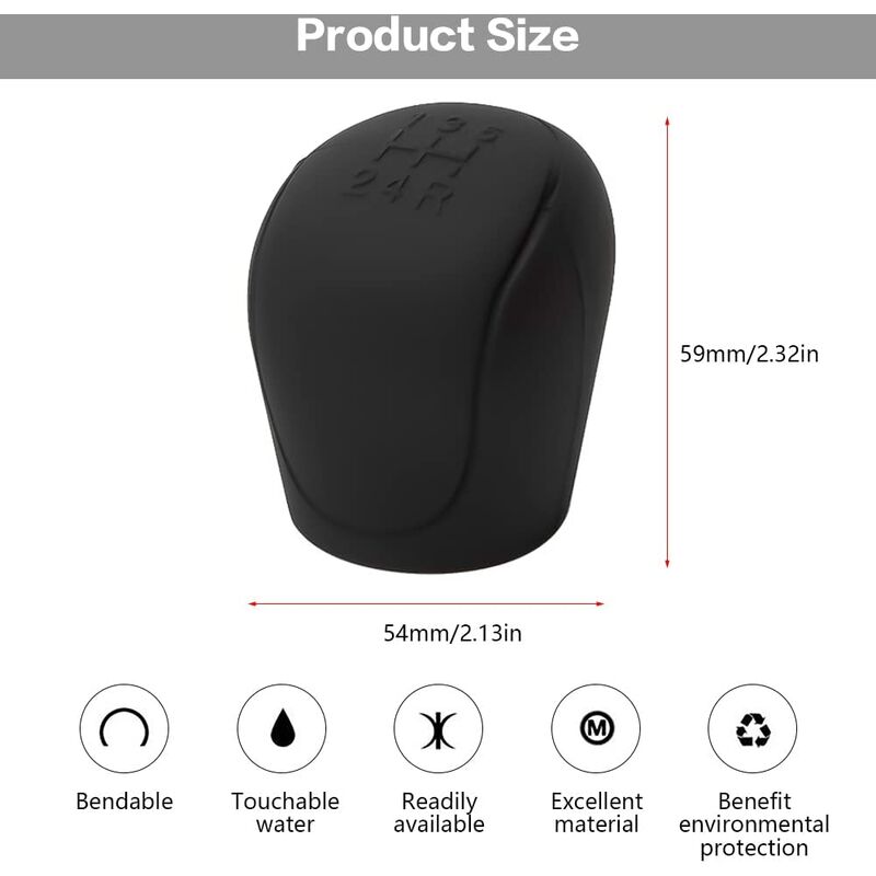 Silicone car gear shift knob cover — view 4