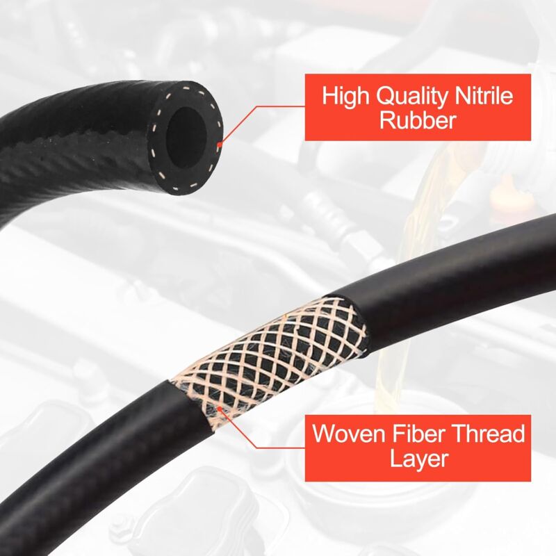 1 metre diesel fuel hose with clamps — view 4