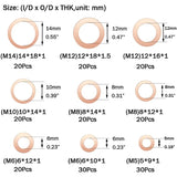 200 pcs copper flat washers M5 to M14 — view 4