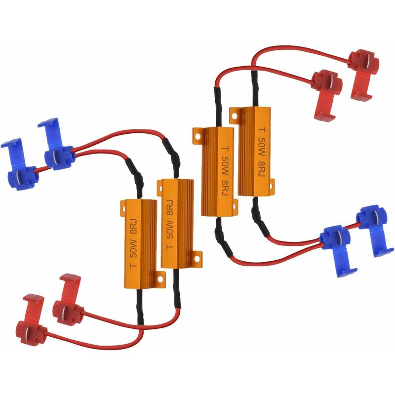 4 pcs 50W 8 ohm LED load resistors — view 2