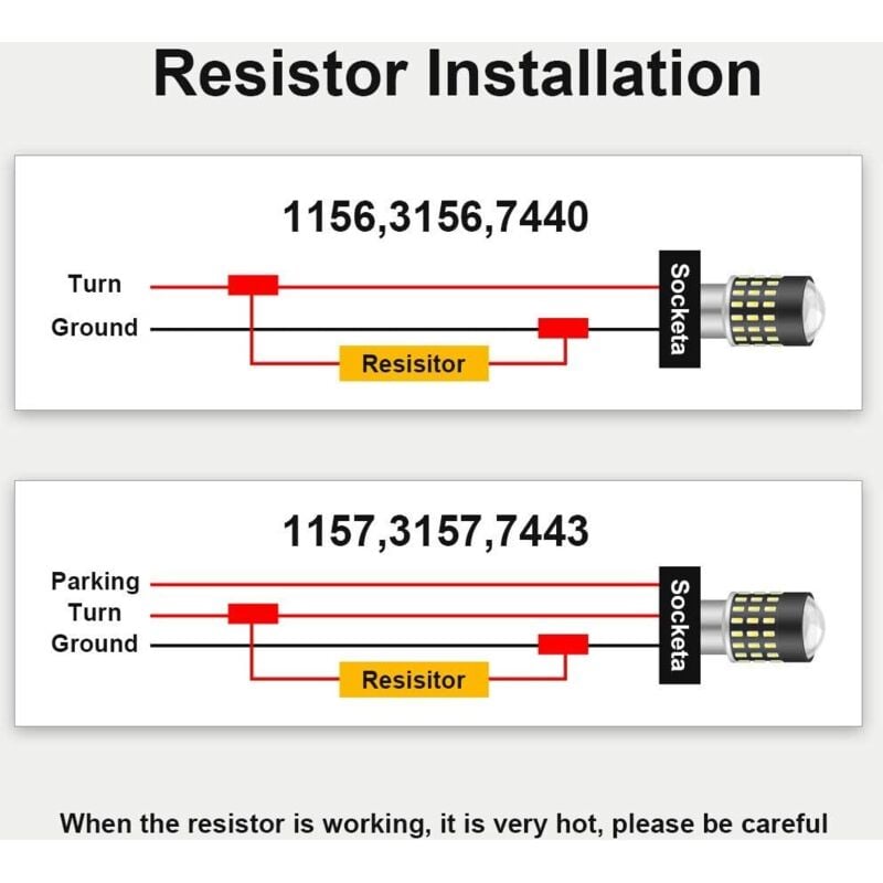 4 pcs 50W 8 ohm LED load resistors — view 5