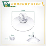 40mm PVC suction cups with screw nut — view 3
