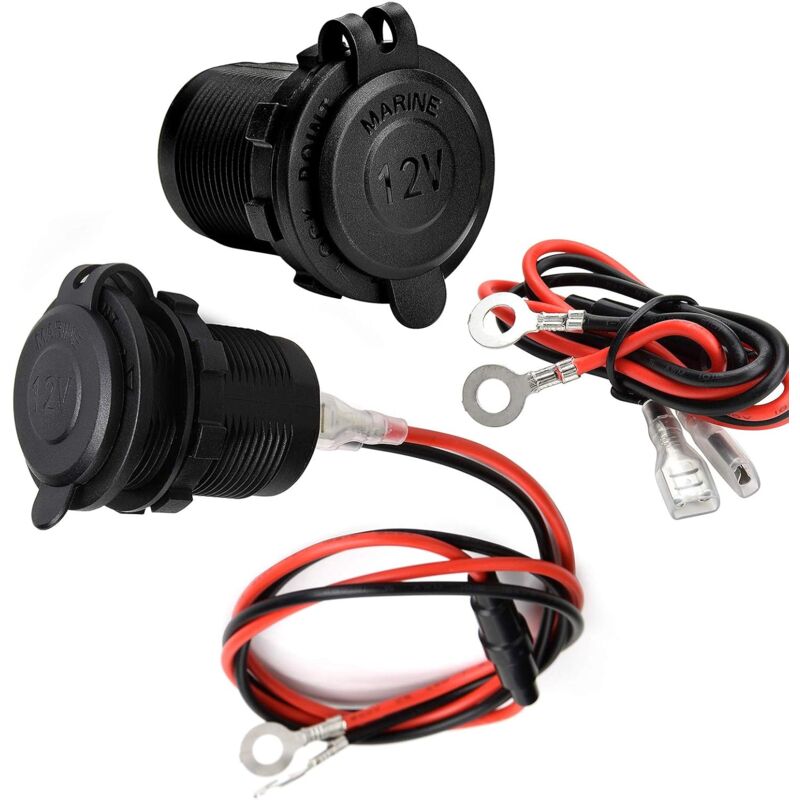 Waterproof marine cigarette lighter socket 2 pack — view 2