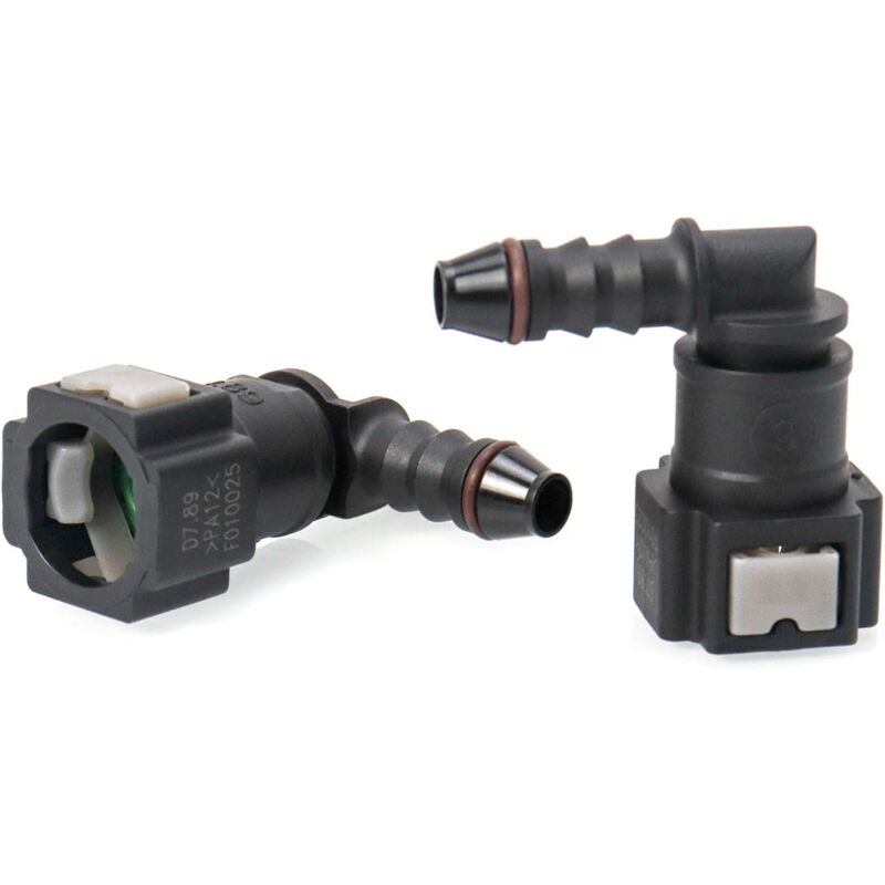 2 pcs 90 degree quick fuel line connector — view 2