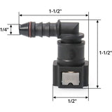 2 pcs 90 degree quick fuel line connector — view 3