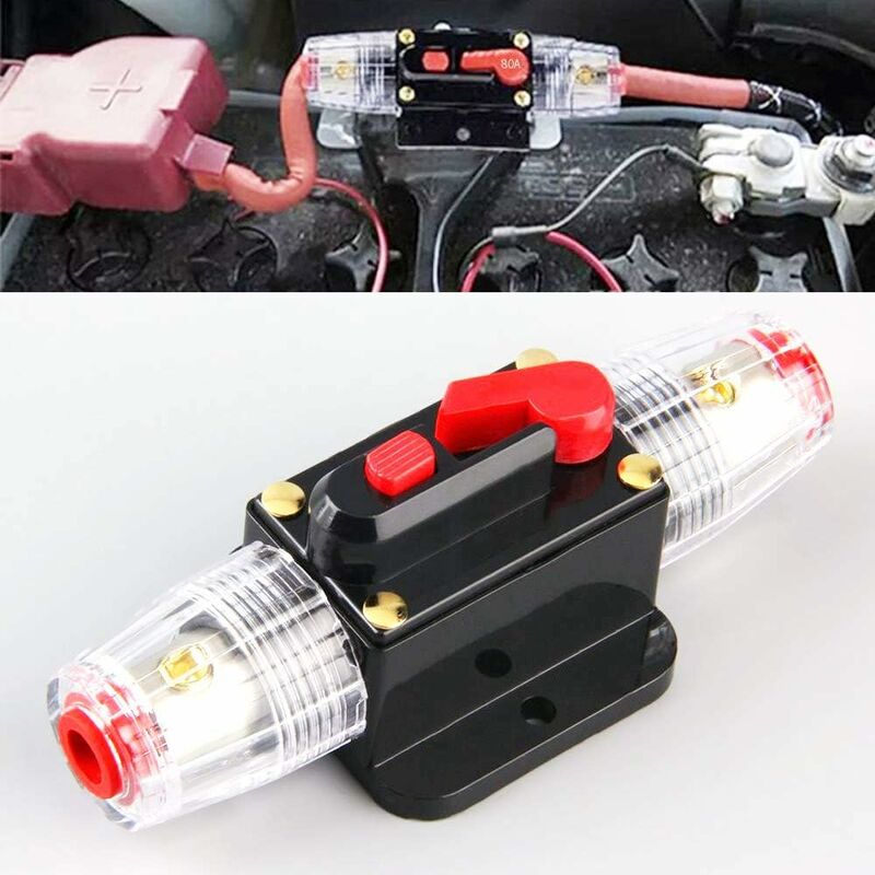 Inline car circuit breaker fuse manual reset — view 2