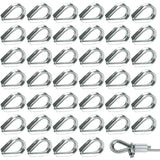 50 pcs M2 stainless steel wire rope thimbles — view 2