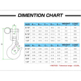 Heavy duty stainless steel lifting hook — view 4
