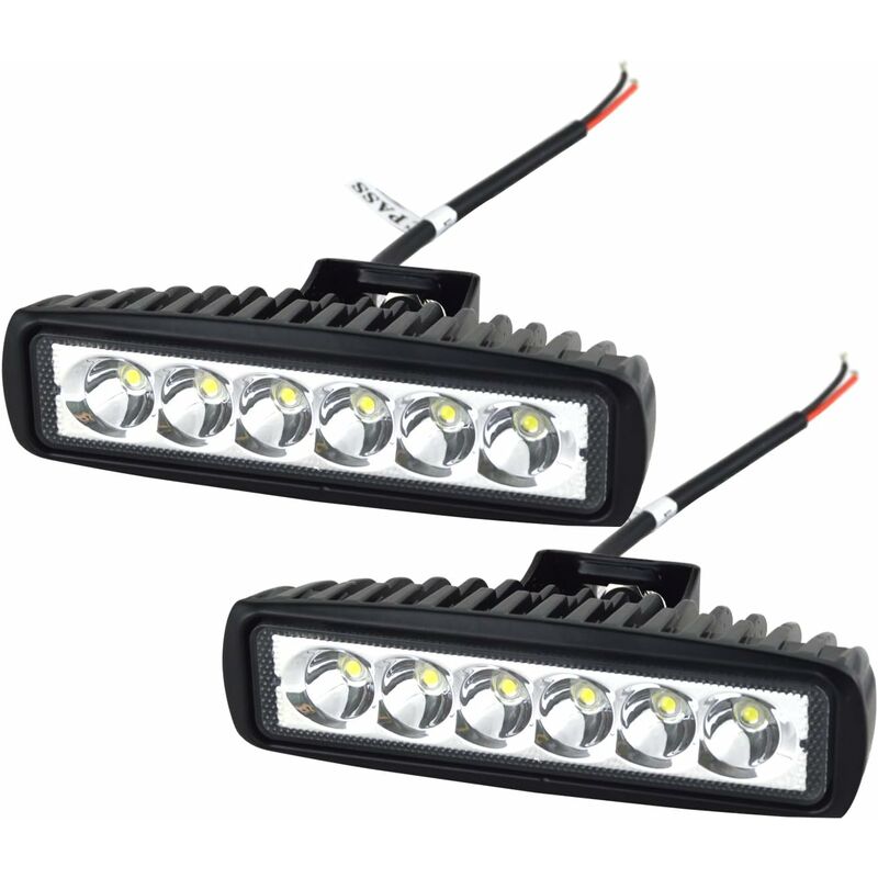 2 x 6 inch 18W LED work light bar — view 2