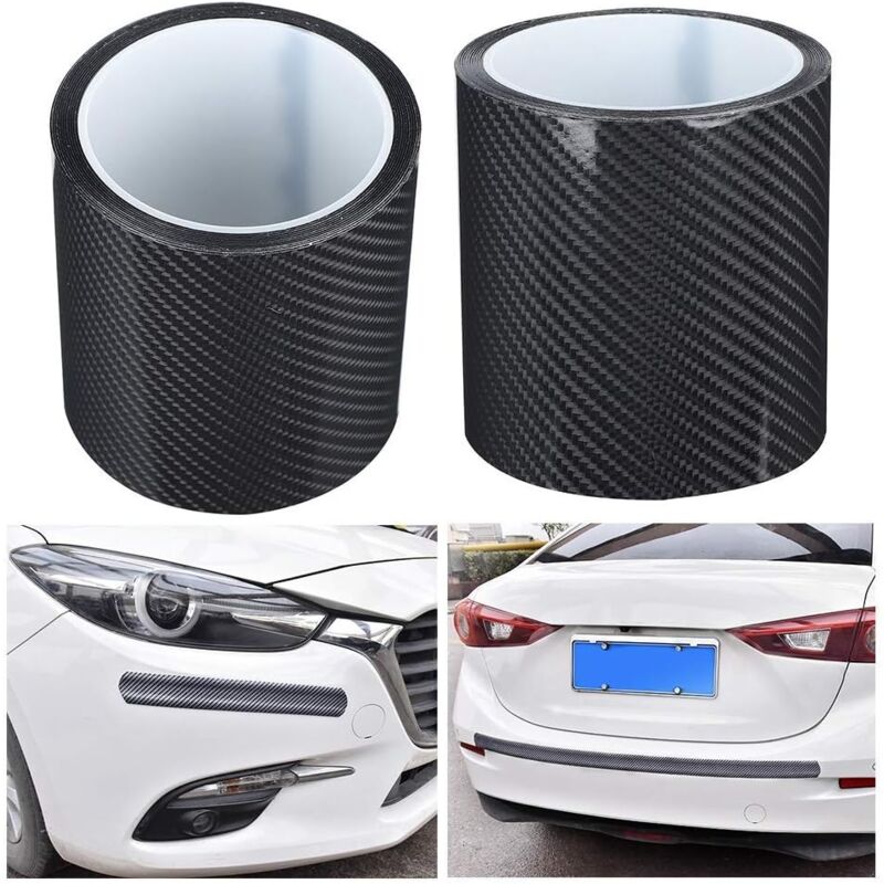 Anti-scratch carbon fibre door edge strip — view 3