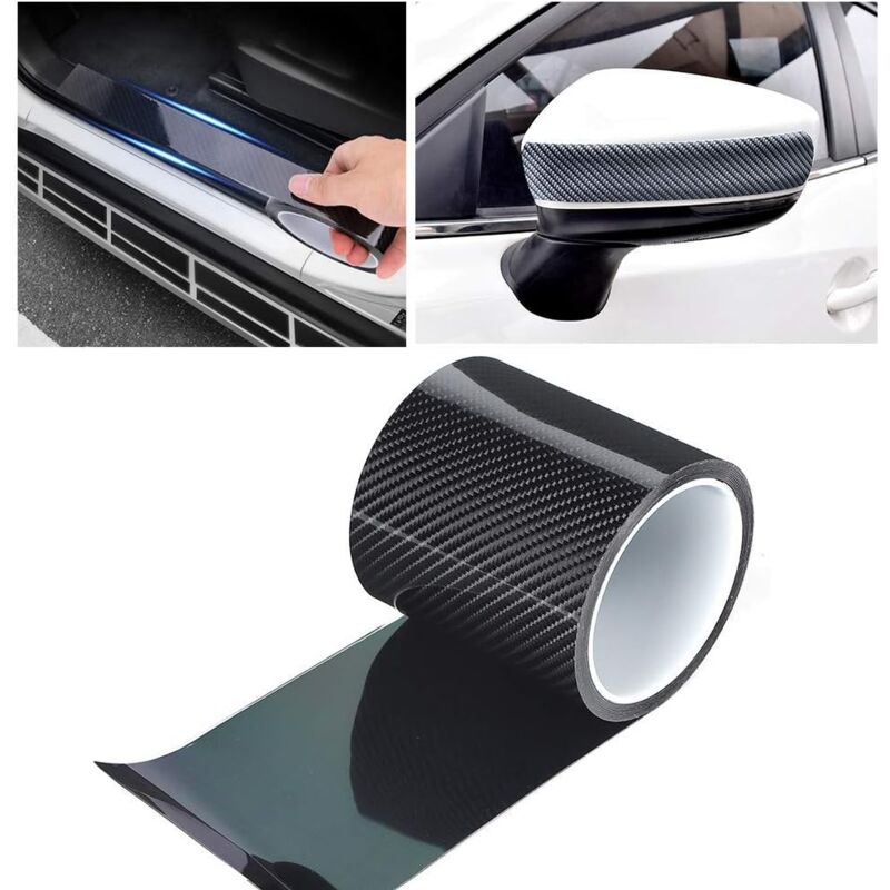 Anti-scratch carbon fibre door edge strip — view 4