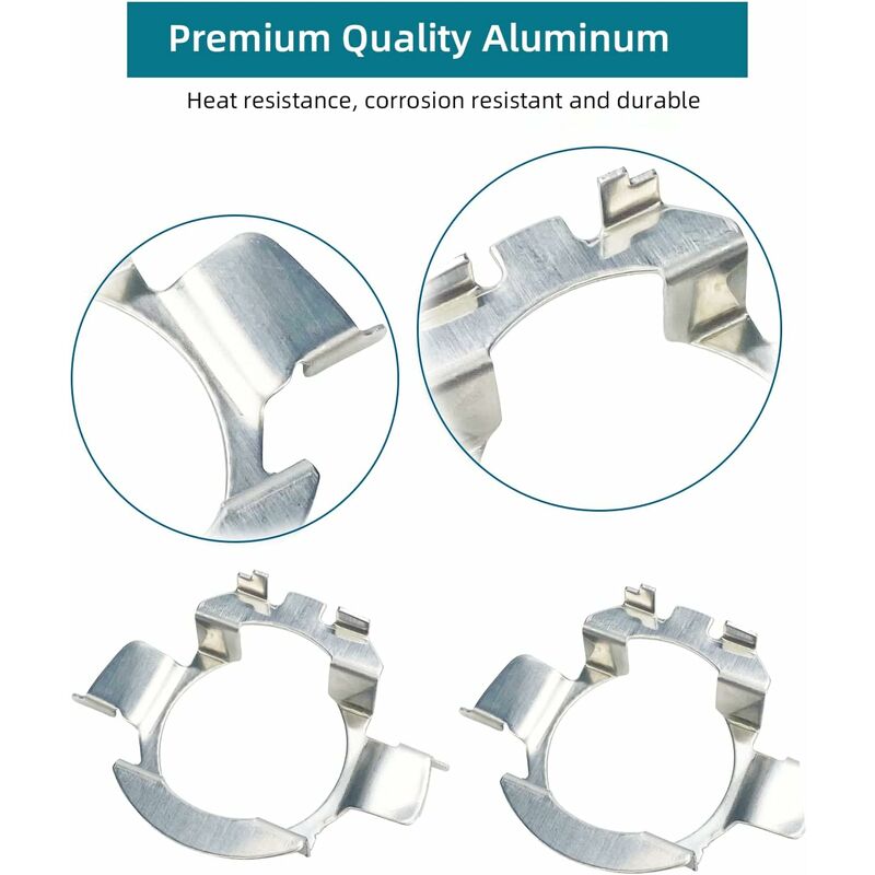 2 pcs metal LED H7 bulb adapter holder — view 4