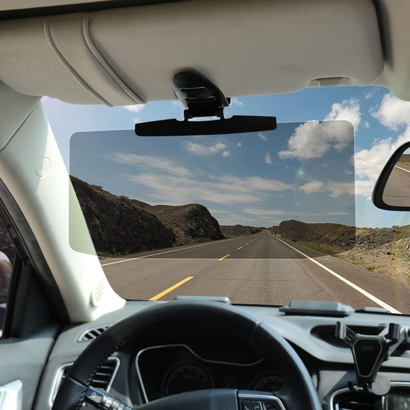 Adjustable anti-glare sun visor extender — view 2
