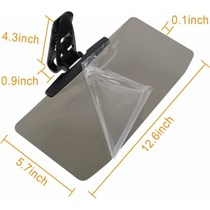 Adjustable anti-glare sun visor extender — view 5