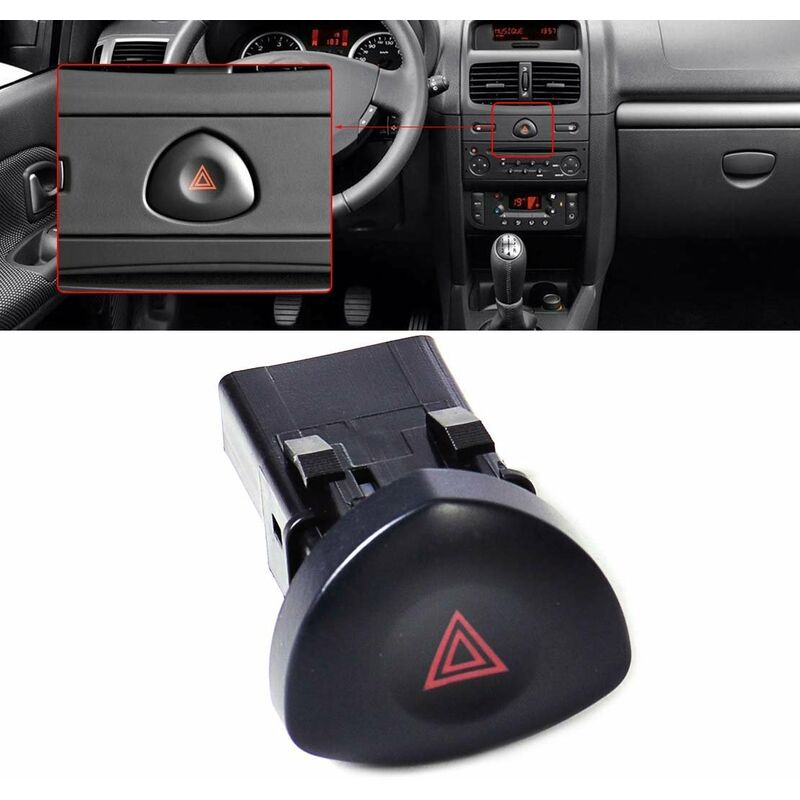 Hazard warning button Clio Mk2 — view 2