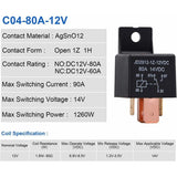 5 pcs 5 pin 12V 80A automotive relay — view 4
