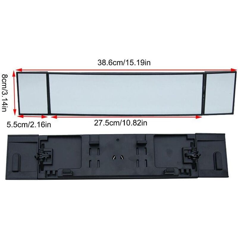 Universal wide angle interior rearview mirror — view 3