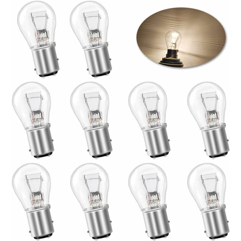 10 pcs S25 1157 12V tail brake bulb — view 2