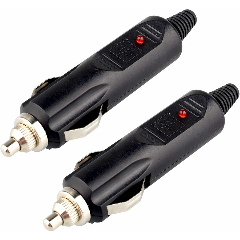 2 pack 12V cigarette lighter power plug — view 2