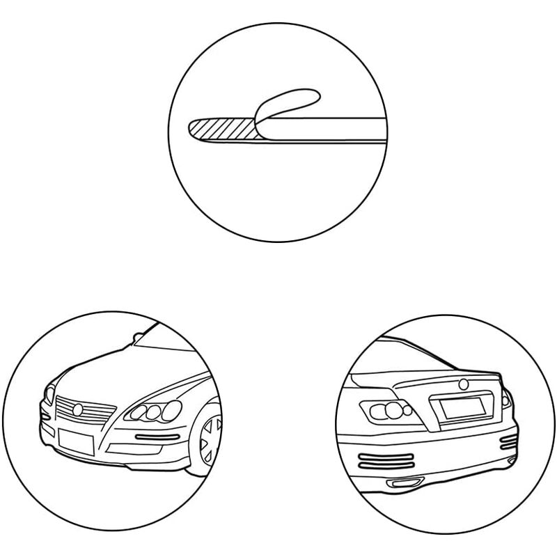 Car Bumper Protector 2 Pieces Universal — view 5