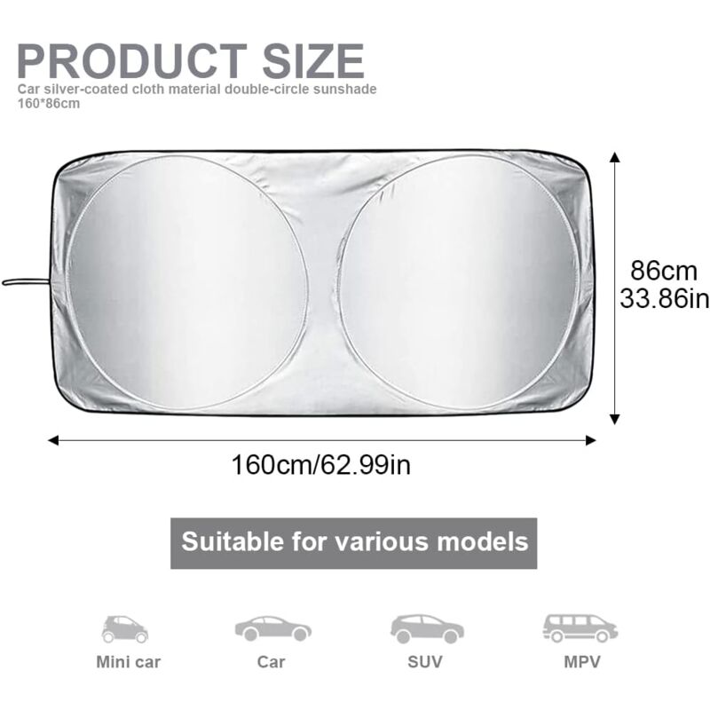Car Windshield Sun Shade — view 3