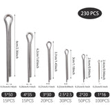 230 pcs Stainless Steel Cotter Pins — view 3