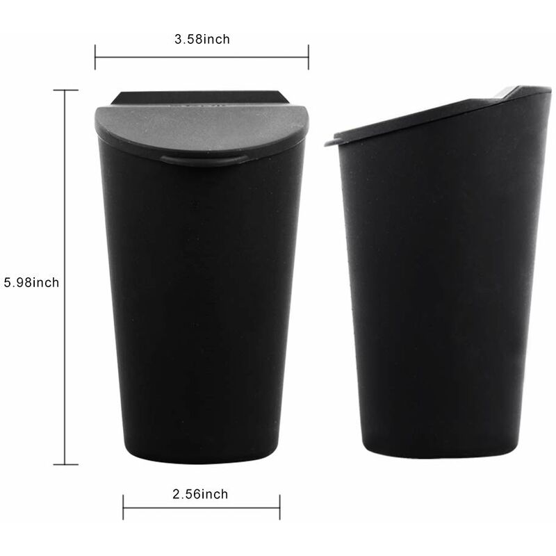 Small Car Trash Can With Lid — view 3