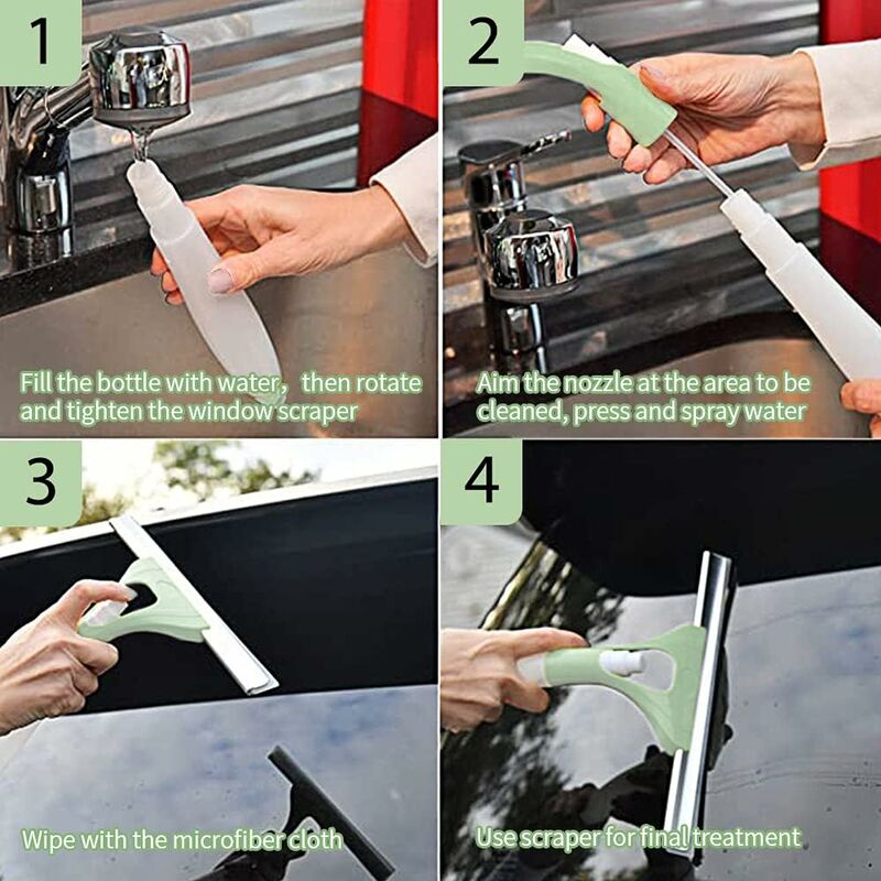 Green Car Window Cleaning Squeegee For — view 4