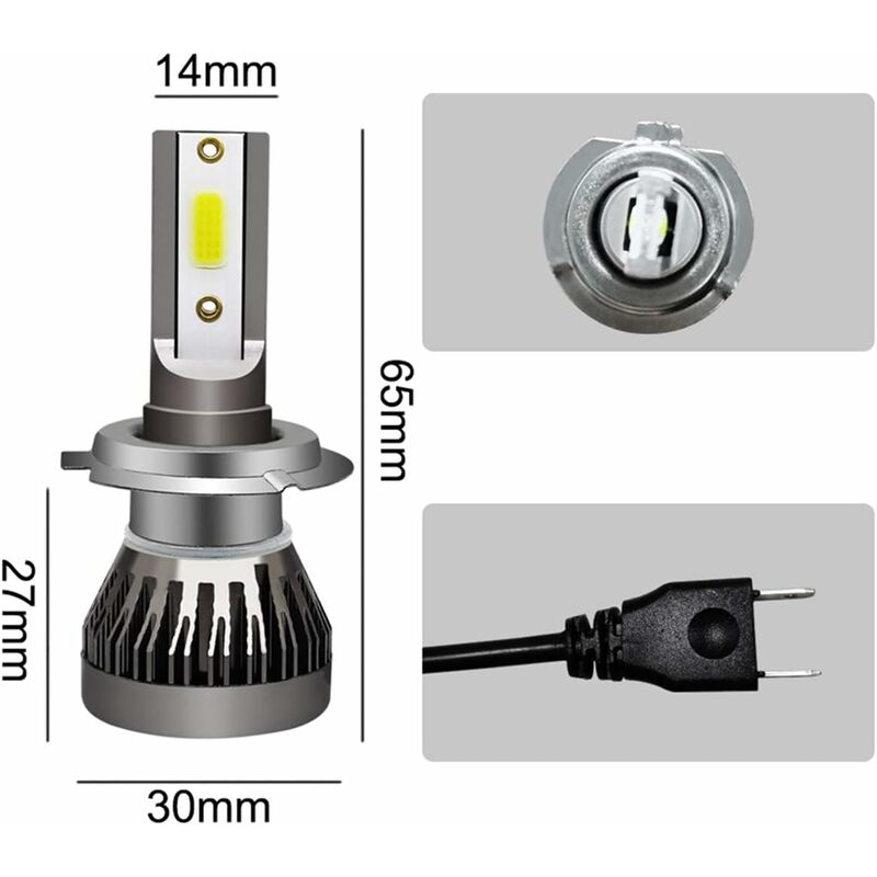 H7 Car Headlight Mini LED Lamp — view 3