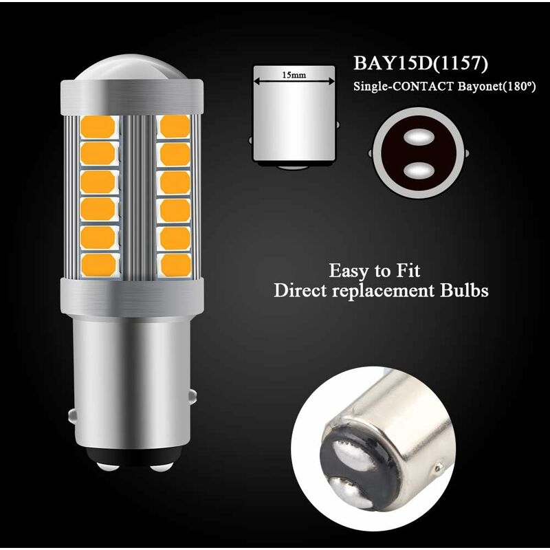Amber 1157 Ba15D P21/5W 5630 33Smd — view 4