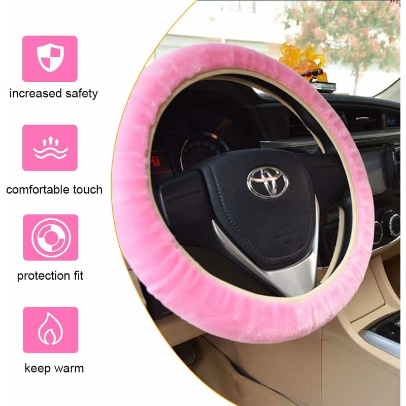 3 pcs Car Steering Wheel Cover — view 4