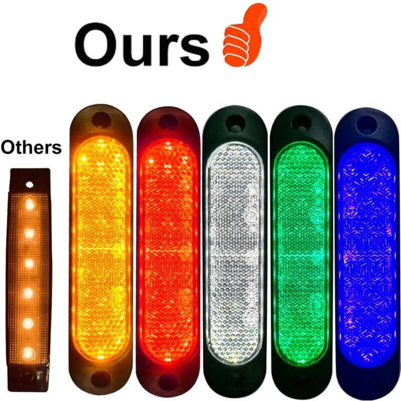 4 pcs Red 12V-24V Front Side — view 3