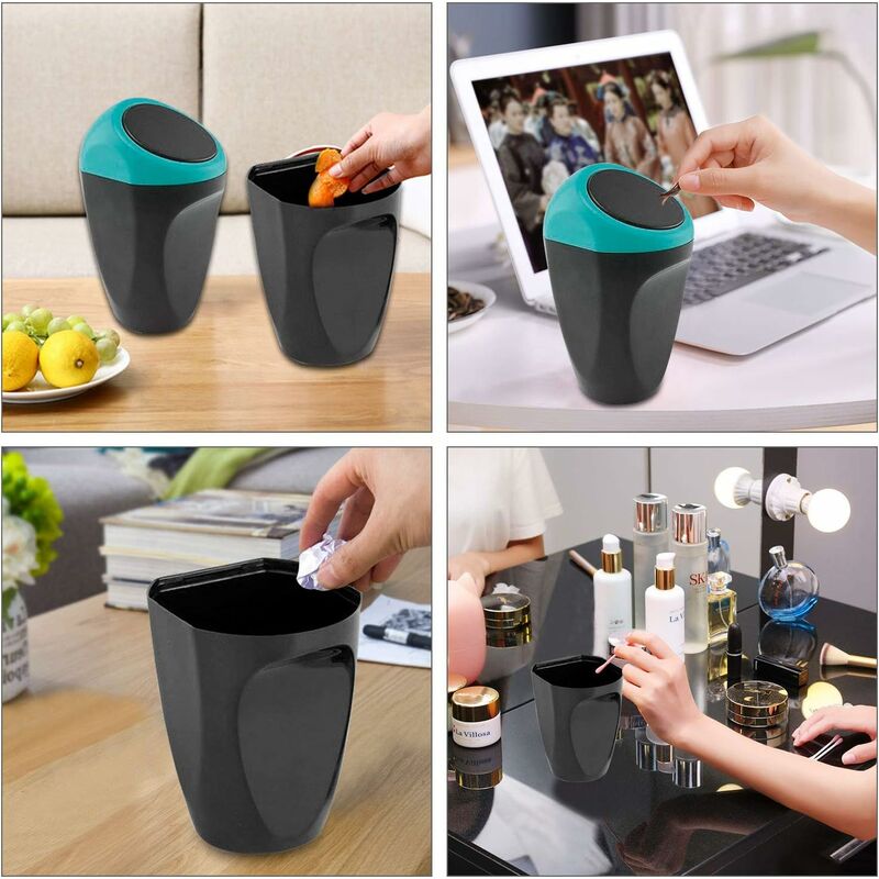 Mini Car Trash Can Plastic Waste — view 5