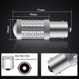 4 X 1156Ba15S LED Bulb Red — view 3
