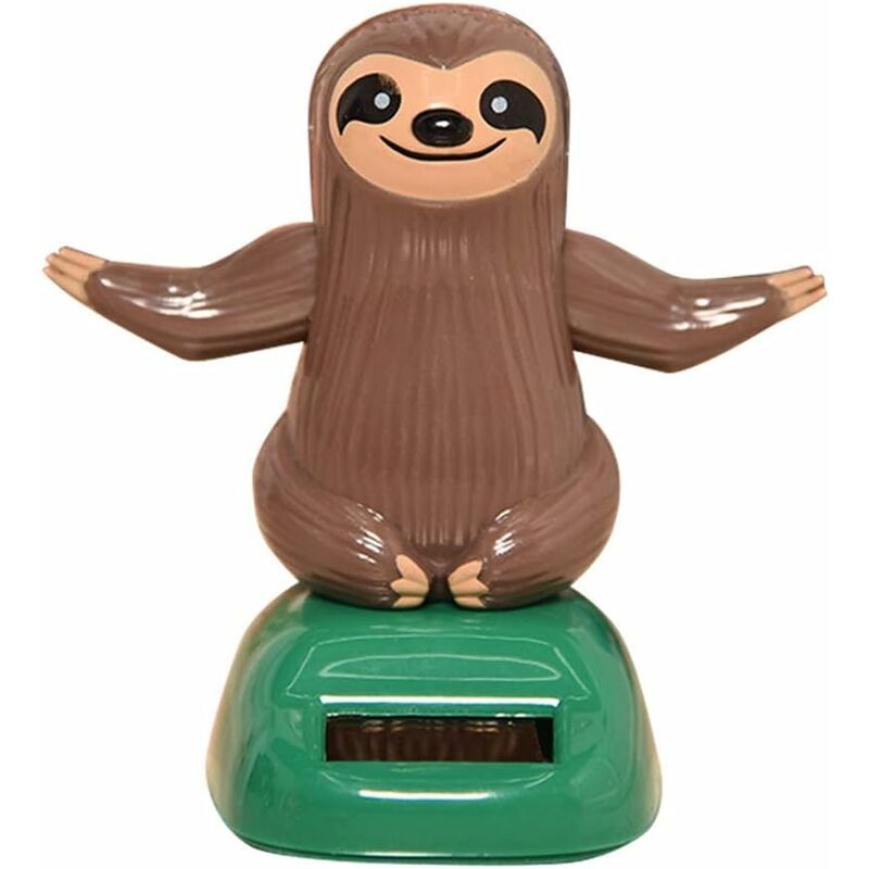 Cute Cartoon Sloth Swing Solar Car — view 2