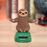Cute Cartoon Sloth Swing Solar Car — view 3