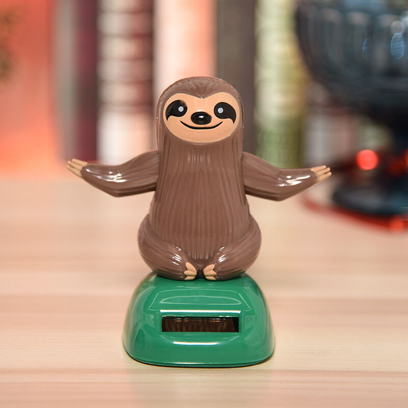 Cute Cartoon Sloth Swing Solar Car — view 3