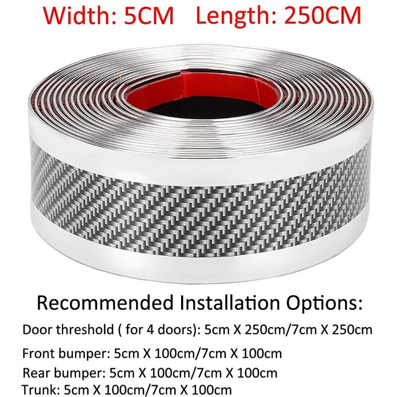 Car Door Sill Sticker Carbon Fibre — view 3