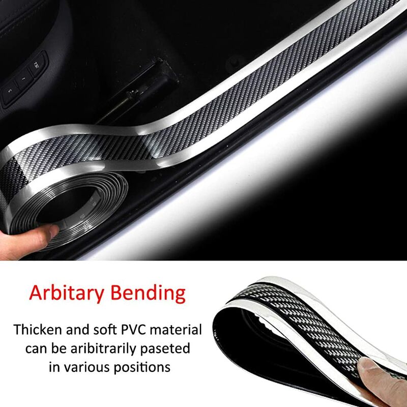 Car Door Sill Sticker Carbon Fibre — view 4