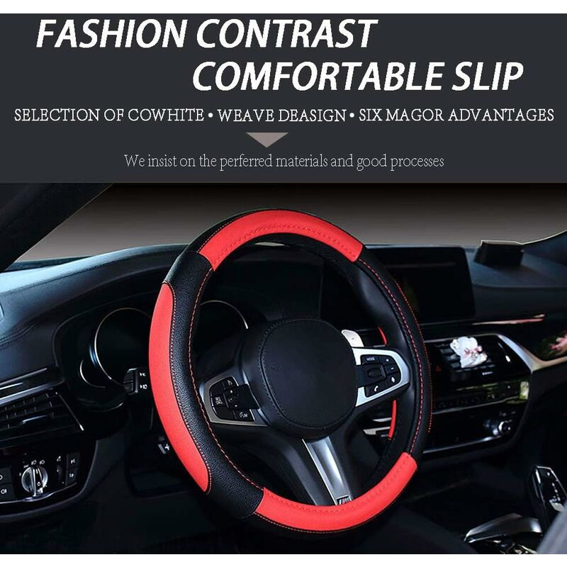 Car Steering Wheel Covers Wrap Microfiber — view 4