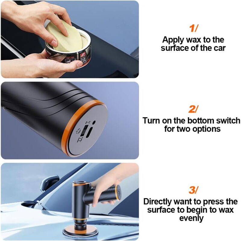 Mini Cordless Car Polisher Rechargeable Polishing — view 5