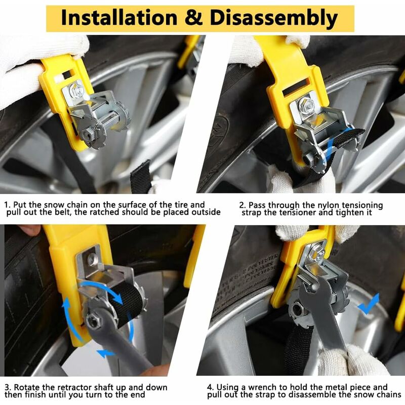 Snow Chains 6Pc Suitable For 165-275Mm — view 5