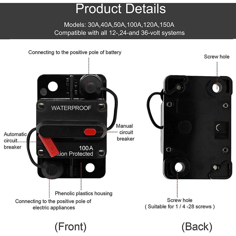 Car Circuit Breaker 30A - 150A — view 4