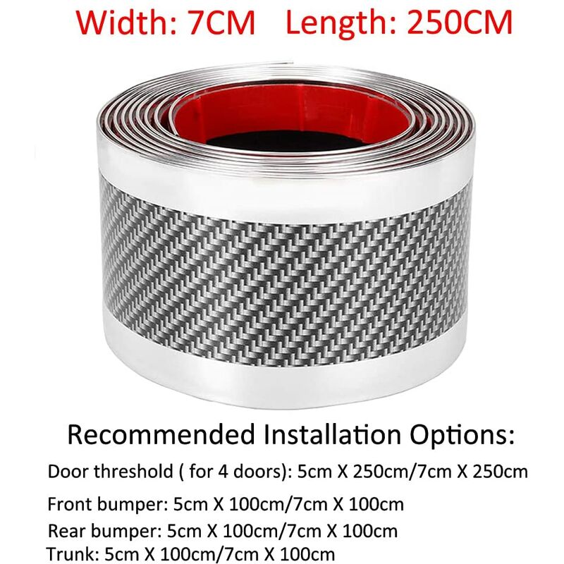 Car Door Sill Sticker Carbon Fibre — view 3